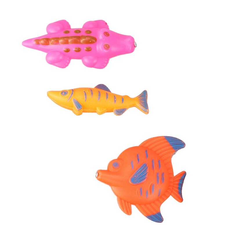 Juego de bañera magnética con modelo de pez de pesca de juguete de bañ 