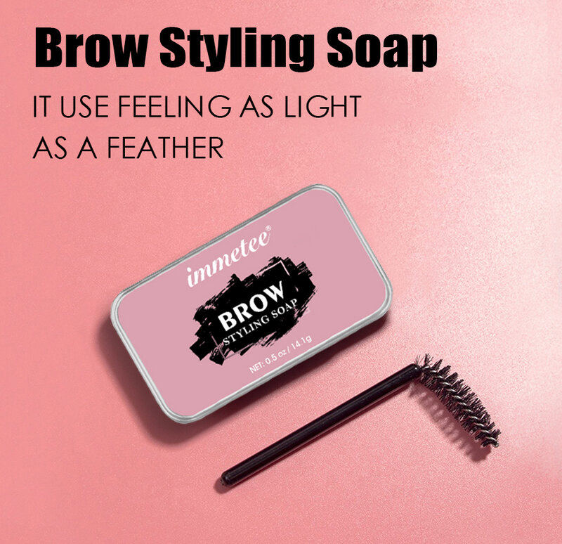 Eyebrow gel Waterproof Long-Lasting 3D Eyebrow Styling Soap Fluffy Brows Makeup Sculpt Wax Women's Cosmetics with Soft Brush