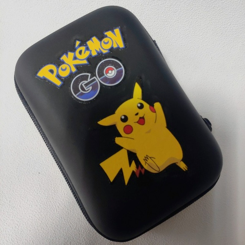 Pokemon Pikachu carte da gioco 50 capacità porta carte Album custodia rigida porta carte porta libri scatola di immagazzinaggio per auricolari regali giocattolo