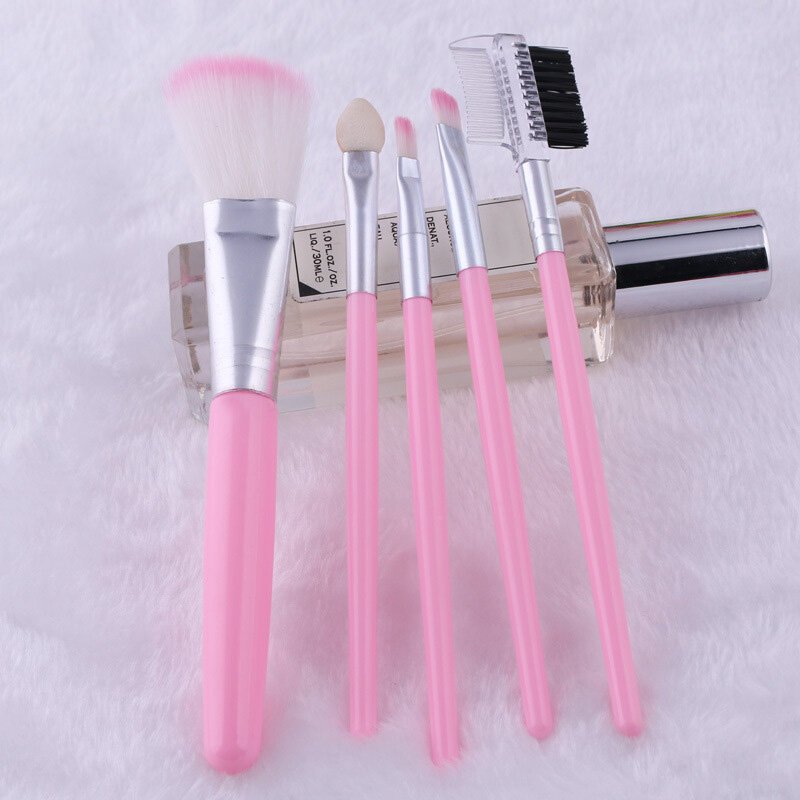Профессиональный набор кистей для макияжа 5 шт./компл. косметические инструменты розовая кисть для чистки