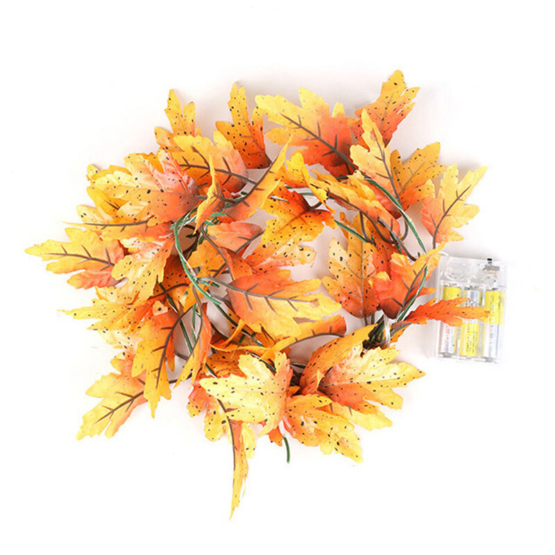 Maple Leaf Fairy Light LED String Light Warm White Garland Home Halloween Wedding Party Decoration Powered By Battery 2m 20 LEDs