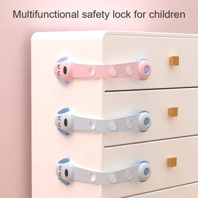 LERVANLA-cerradura de seguridad para niños, productos de protección, doble cajón, gabinete, 4 paquetes