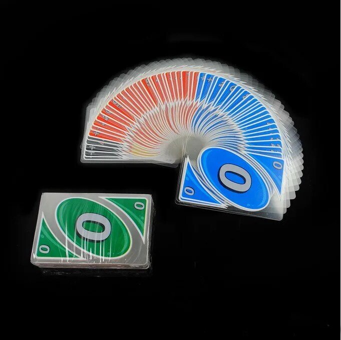 Nuovo marchio di cristallo carte da gioco in PVC di plastica impermeabile e resistente alla pressione carte da gioco da tavolo 108 carte/set con una scatola