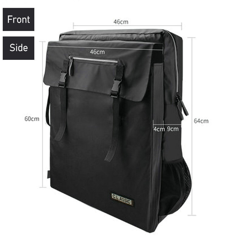 Grande 4K Art Bag A2 tavolo da disegno Art Supply borsa da disegno pieghevole custodia impermeabile per artista zaino