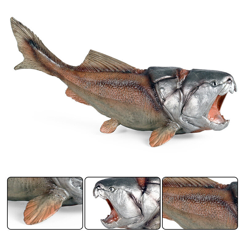 어린이 시뮬레이션 장난감 쥬라기 선사 시대 해양 생물 Carcass 물고기 Deng 물고기 PVC 움직일 수있는 인형 동물 모델 아이 장난감 선물