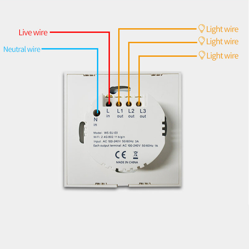 Lonsonho RF433 eWeLink WiFi Smart Switch EU UK 220V Wall Light Switch With Neutral Wireless Control Compatible Alexa Google Home