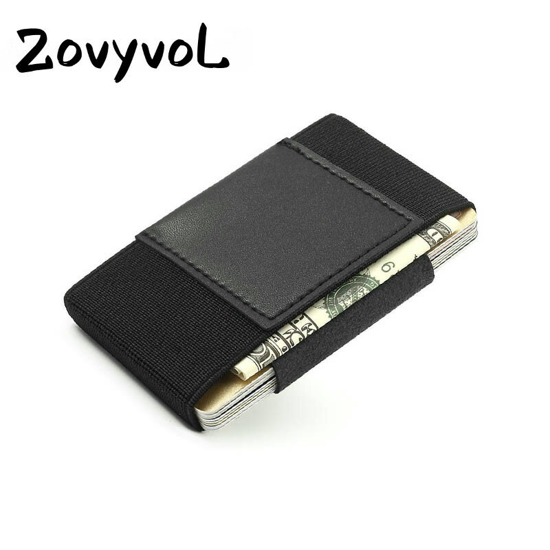 Мини-кошелек для кредитных карт ZOVYVOL 2021, кожаный, для мужчин и женщин