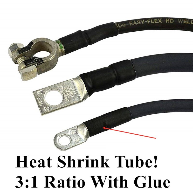89 мм/11 шт. 3:1 термоусадочный коэффициент кабельная Втулка с двойными стенками термоусадочная трубка на клейкой подкладке с клеевой обмоткой...