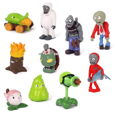 Figuras de acción de plantas Vs Zombies, 12 estilos, juguete de PVZ, planta de guerra Zombie 2, tirador de guisante, girasol, modelo de juguete de dibujos animados, colección de PVC sólido