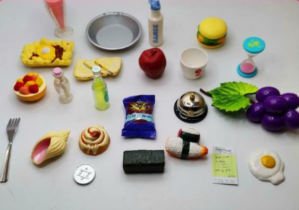 Mini comida para muñeca og de 46cm, modelo de simulación, comida, fruta, vajilla, pastel, bebida, material DIY, juguetes para niña