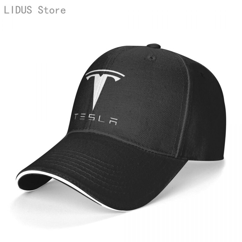 Topi Baseball Mobil Merek Fashion Topi Snapback Pria untuk Pria Wanita Uniseks Topi Bisbol Tesla untuk Pria Topi Penggemar Mobil