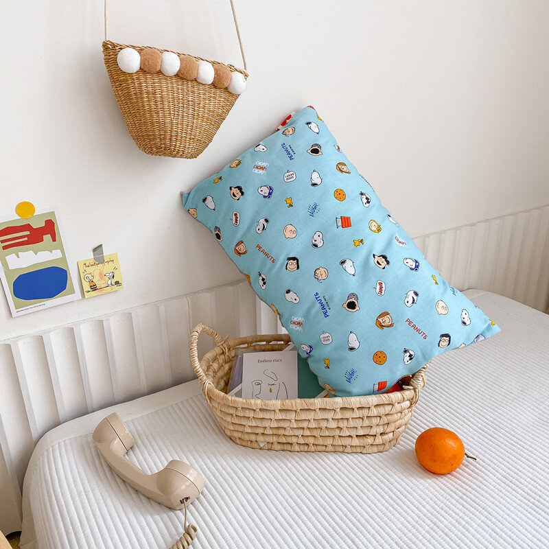 Baby Comfortabele Kussen Cartoon Ademend Peas Fluwelen Kussen Comfortabele Katoenen Eerbetoon Baby Kleuterschool Kussen Baby Beddengoed