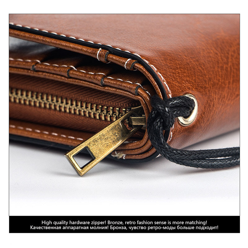 Mode Split Lederen Portefeuilles Vrouwelijke Bifold Lange Portemonnee Voor Vrouwen Lange Zakelijke Kaarthouder Bag Wallet Voor Coin Bag Lady