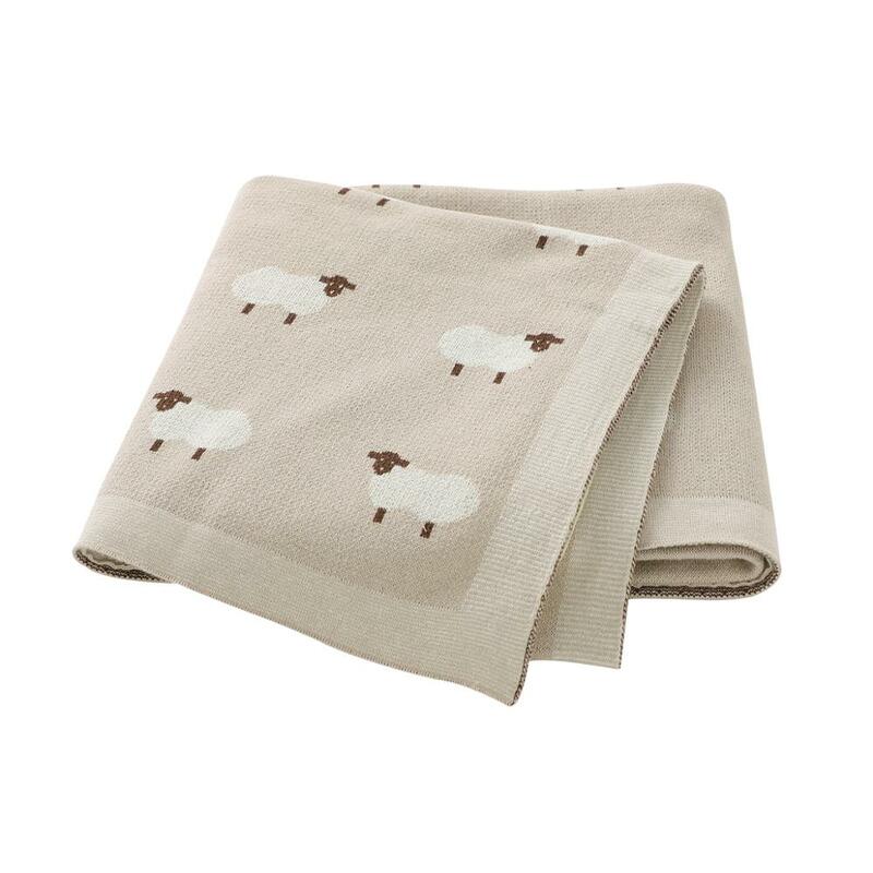 AY TescoBaby – couvertures tricotées pour nouveau-né, 100x80cm, Super douces, pour emmailloter le nouveau-né, pour canapé et berceau