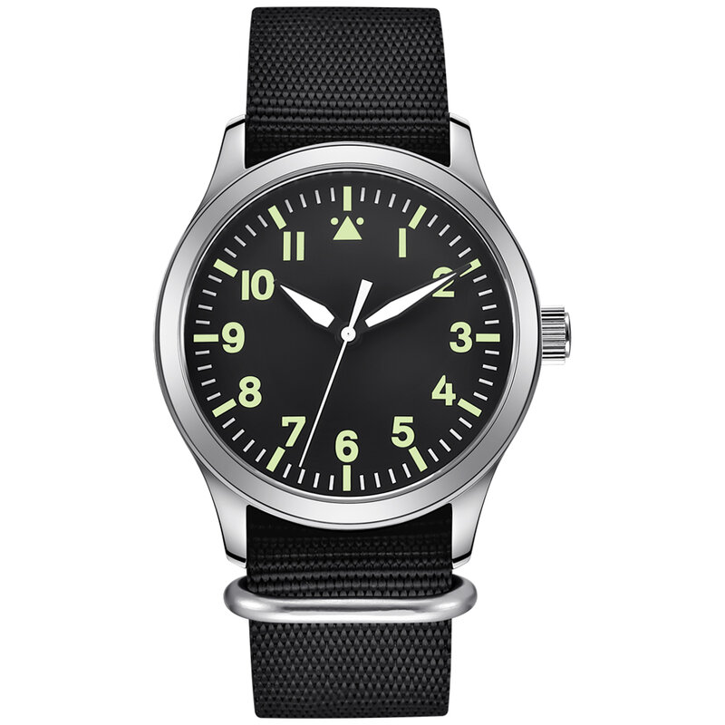 Corgeut Nylon wojskowy mężczyźni automatyczne luksusowej marki wzór sportowy zegar skóra własna wiatr mechaniczne zegarki na rękę