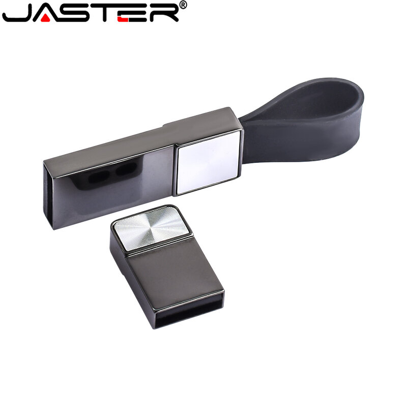 Jaster-メタルUSBフラッシュドライブ,黒のカスタムロゴ付き防水ペンドライブ,64GB,32GB,16GB,uドライブ,ギフト