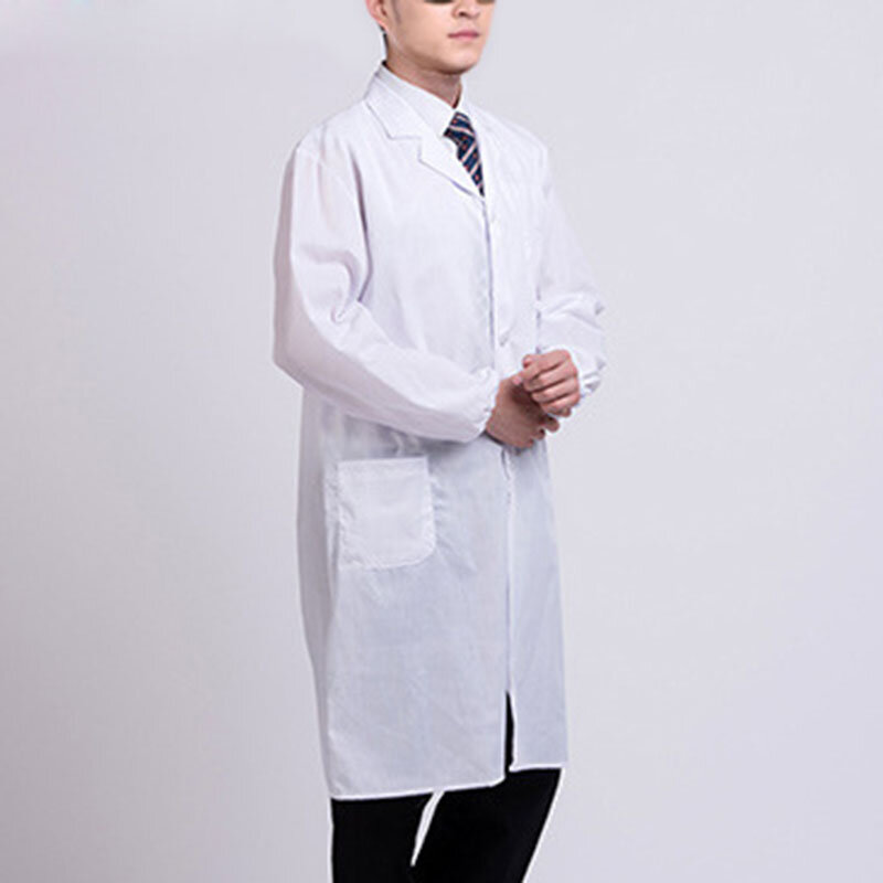 Branco laboratório casaco médico hospital cientista escola fantasia vestido traje para estudantes adultos nyz loja