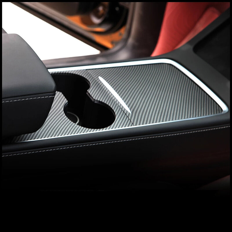 Modello Y Console centrale adesivo venatura del legno per Tesla modello 3 2022 accessori Patch in ABS in fibra di carbonio modello tre 2021-2017
