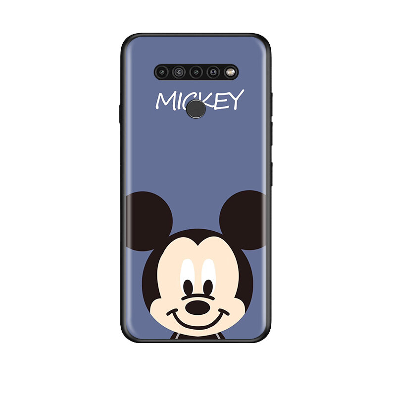 Coque de téléphone noir avec couple de dessin animé Mickey, pour LG G8 G8S G8X V30 V35 V40 V50 V60 ThinQ Q60 K40 K50 K30 K41 K51 K61 K71 K92