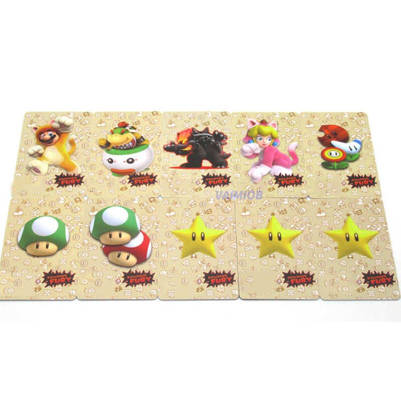Super Marioes 3D mundo amxxbo Tarjeta de la princesa Peach furioso Kuba para Nintendo juego de bonificación Amibo tarjeta Mini