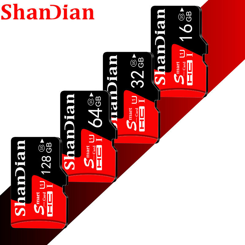 SHANDIAN 품질 보증 C10 32 기가 바이트 마이크로 sd 메모리 카드 C10 8 기가 바이트 16 기가 바이트 32 기가 바이트 64 기가 바이트 마이크로 SD 카드 128 기가 바이트 usb 스틱 펜 드라이브 TF 카드