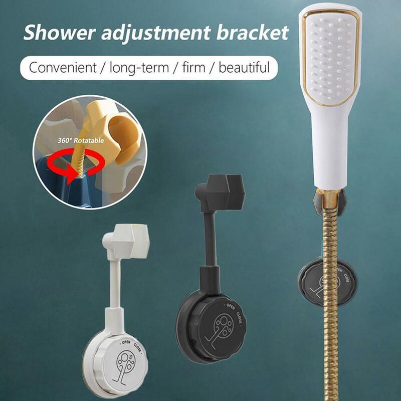 Soporte de ducha ajustable Universal sin perforaciones de 360 °, soporte para cabezal de ducha de baño, ajuste de boquilla, soporte de ajuste, montaje de Base