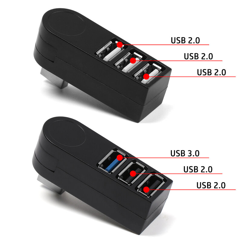 عالمي صغير قابل للتدوير 3 ميناء USB 3.0 Hub عالية السرعة نقل البيانات صندوق الفاصل محول USB المتوسع للكمبيوتر المحمول ماك بوك برو