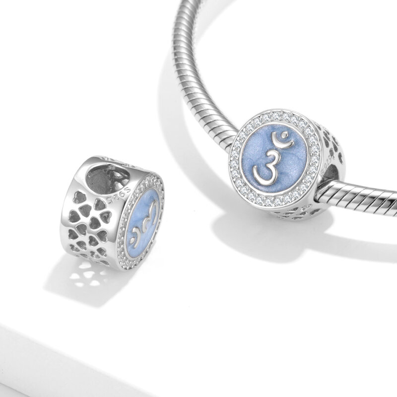 Authentic 925 Sterling Silver 7 Color Yoga Chakras Enamel Round Beads Diy Charms for Original Pandora Bracelet Women Diy Jewelry