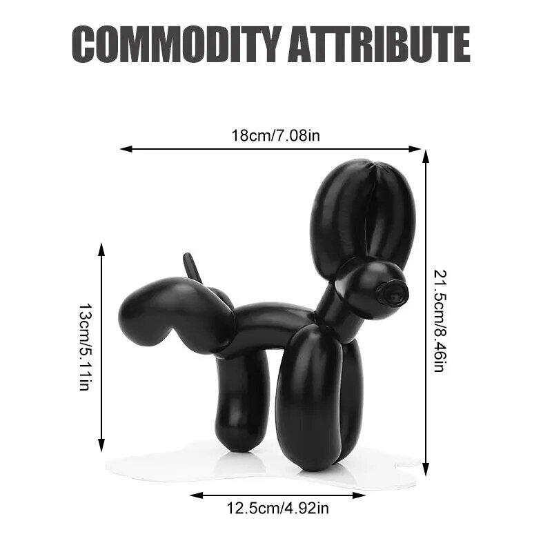 오줌 개 조각 풍선 아트 동상 미니 소장 피규어, 홈 인테리어 수지 입상 데스크 액세서리 룸 장식