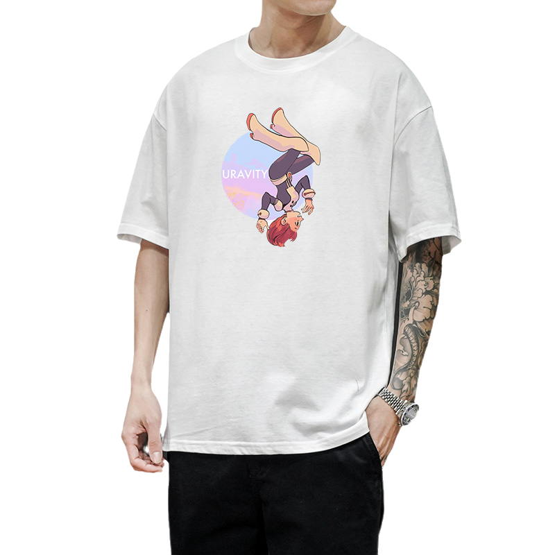 Gran oferta Anime mi héroe Academia Camiseta Ochaco Uraraka dibujo Kawaii Tops verano casuales de los hombres ropa informal de algodón Camiseta Hombre
