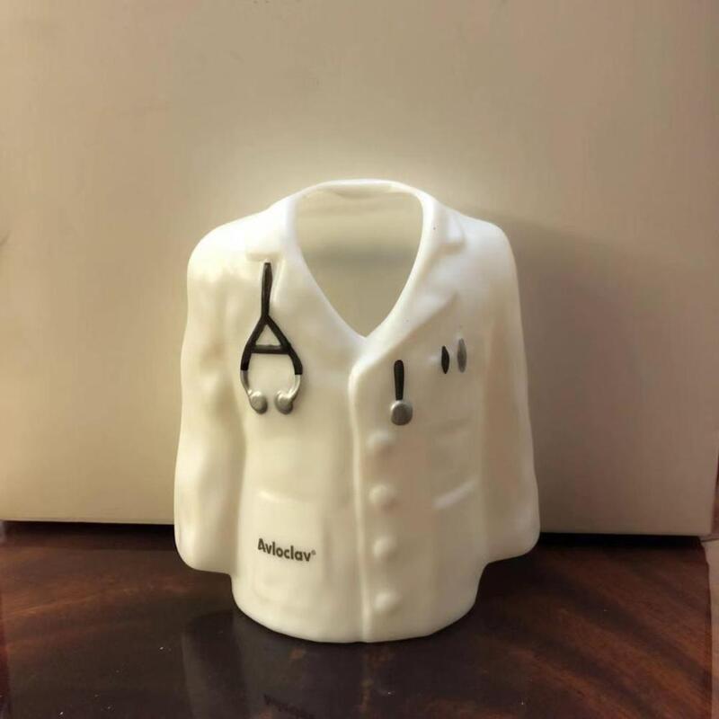 Presente criativo médico cilindro caneta titular médico clínica hospital médico casaco branco
