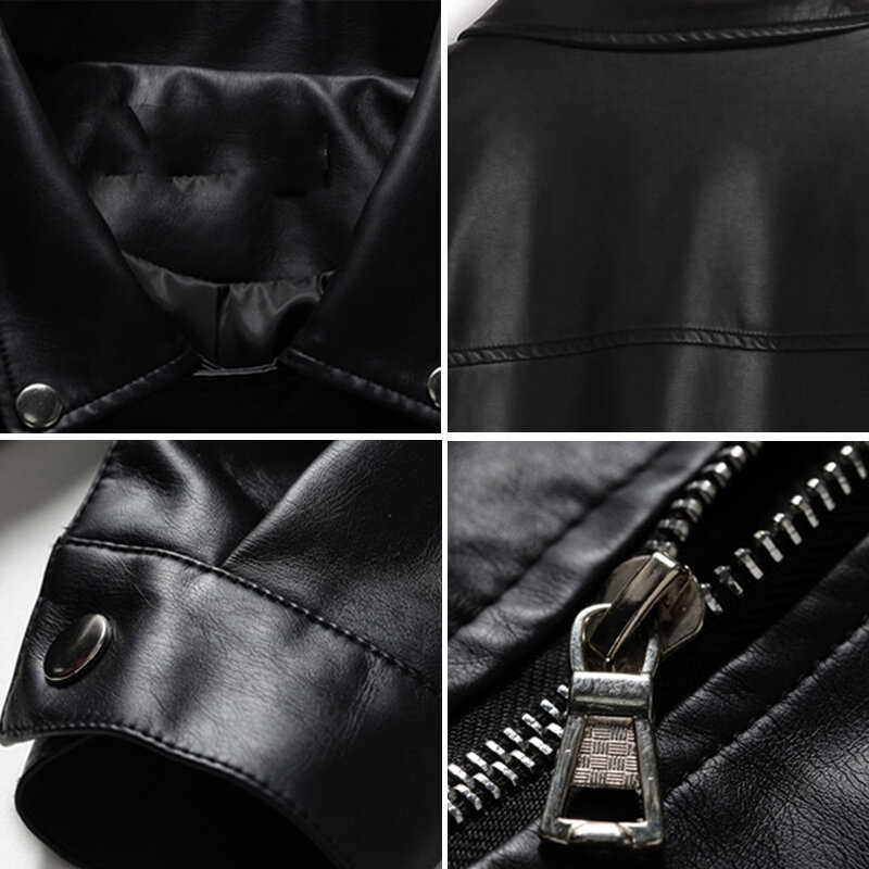 Veste en cuir noire surdimensionnée Style coréen pour femme, Faux manteau d'extérieur, veste de vélo, nouvelle collection automne hiver 2021