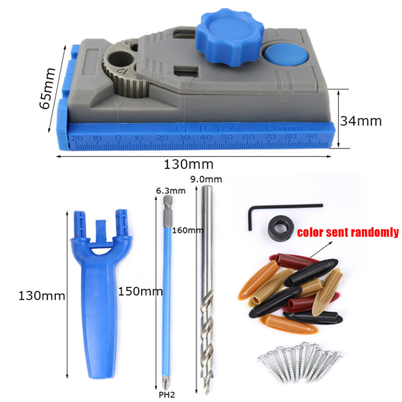 Hole Woodworking Locator Drilling Drill Guide Scale ABS Plastic Fixture