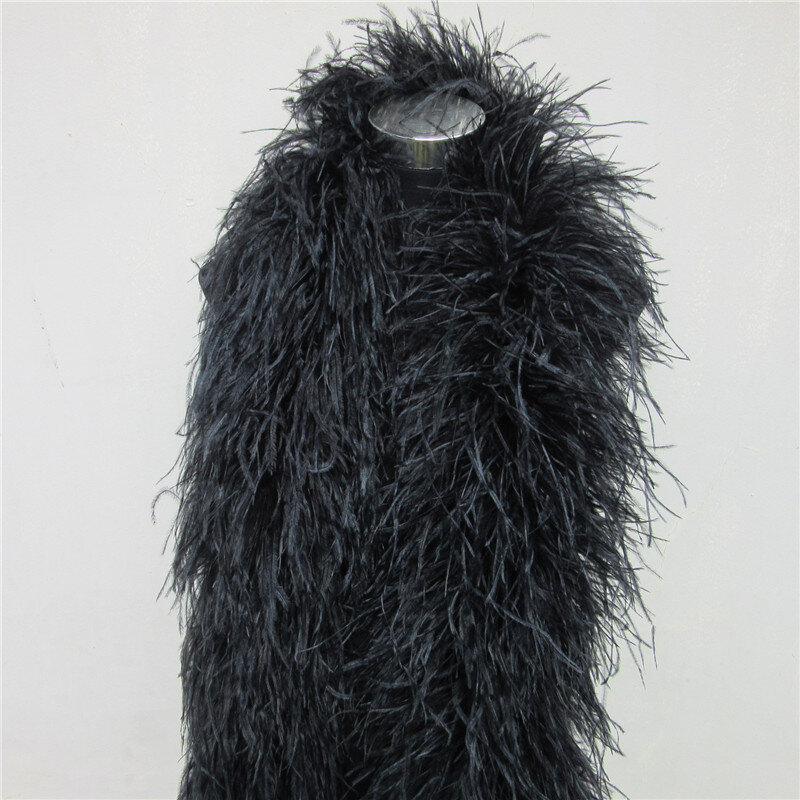 Indah 2 Meter Bulu Burung Unta Berbulu Boa 6 Lapisan Kualitas Kostum/Trim untuk Pesta/Kostum/Selendang/Tersedia