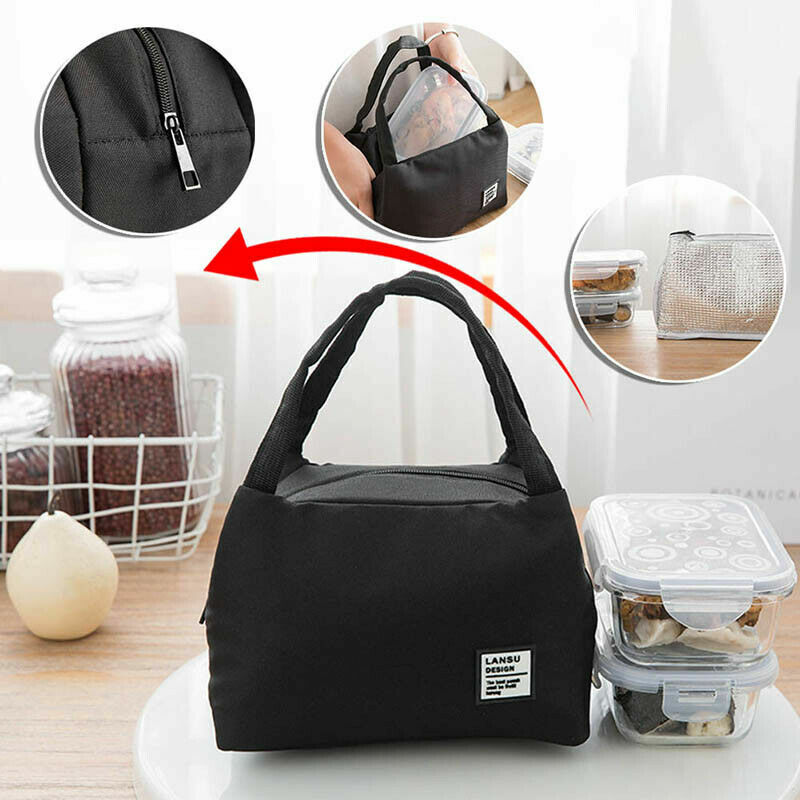 Portable Lunch Bag  New Thermal Insulated Lunch Box Tote Cooler Bag Bento Pouch Lunch Container School Food Storage Bags