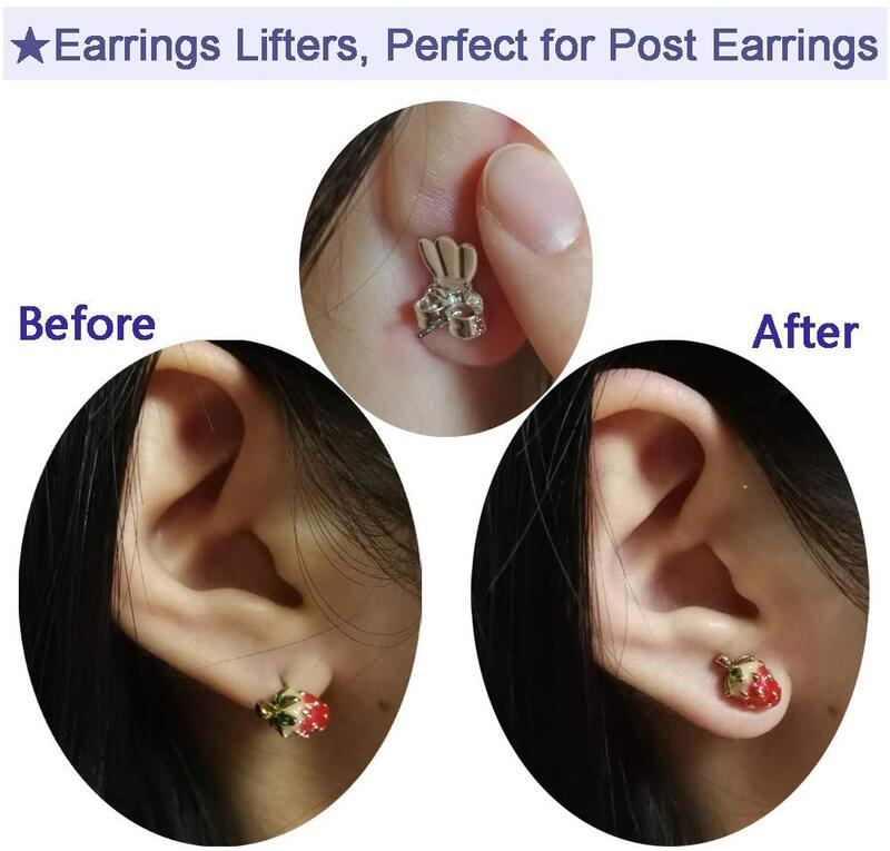 Bông tai nữ bạc 925 có thể được điều chỉnh, mặt sau của bông tai có thể nâng lên để tạo điều kiện thuận lợi cho việc sử dụng bông tai nâng