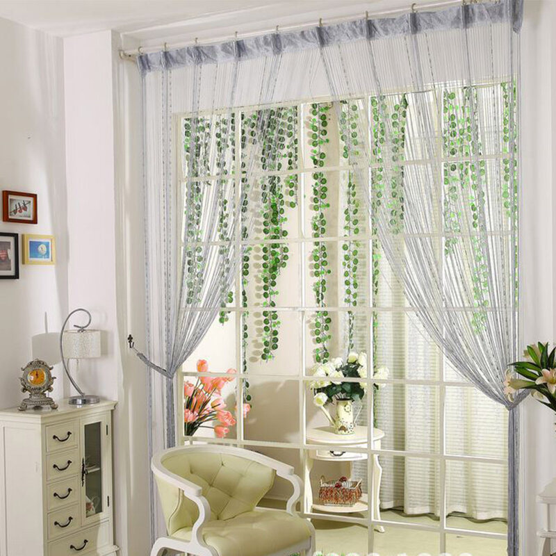 Rideau de couleur Pure de 200Cm de hauteur pour fenêtre de salon, Voile pur en Tulle pour salon et chambre à coucher