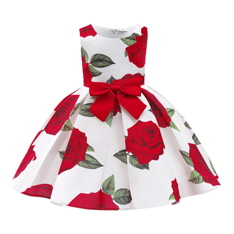2-10 lat dziewczynka dziecięce sukienki na przyjęcie bożonarodzeniowe klasyczny Retro nadruk w kropki sukienka na konkurs piękności dzieci urodziny suknie balowe Tutu