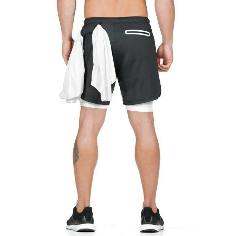 Calções esportivos masculinos de secagem rápida corrida fitness corrida calções de treino de futebol e calções de campo curto atlético