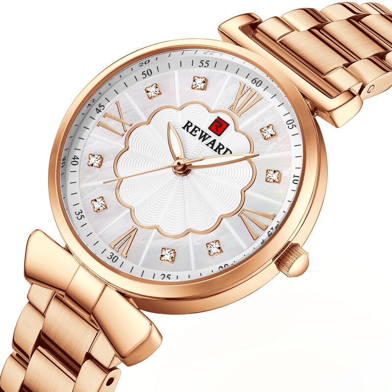 Cristal relógio feminino senhoras de luxo à prova dwaterproof água aço inoxidável luminoso movimento da mão quartzo pulseira relógio femme relojes