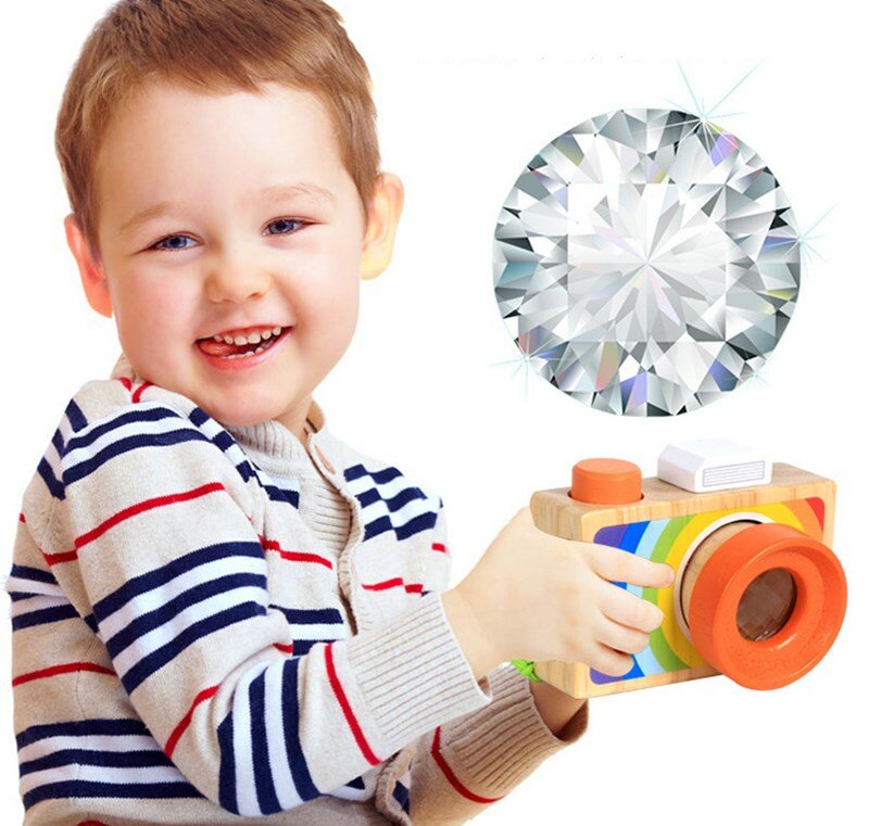 الكرتون SLR نوع الكاميرا المشكال متعدد الأضلاع بريزم متنوعة النحل العين تأثير الأطفال لعبة ممتعة هدايا للأطفال
