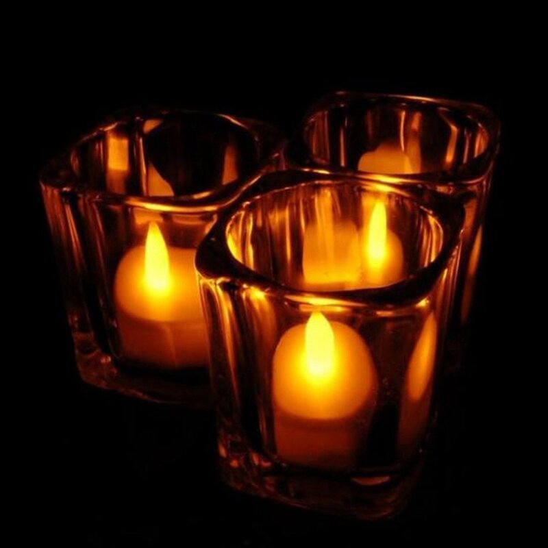 6 قطعة LED شمعة بطارية تعمل بالطاقة الرجفة عديمة اللهب الشموع الشاي ضوء واقعية الشاي شمعة ضوء للمنزل الزفاف حزب الديكور