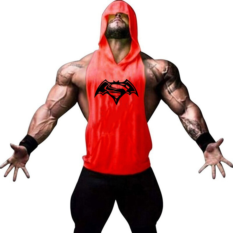 Neue Mode Baumwolle Ärmellose Shirts Gym Hoodies Tank Top Männer Fitness Bodybuilding Singulett Workout Weste Männer