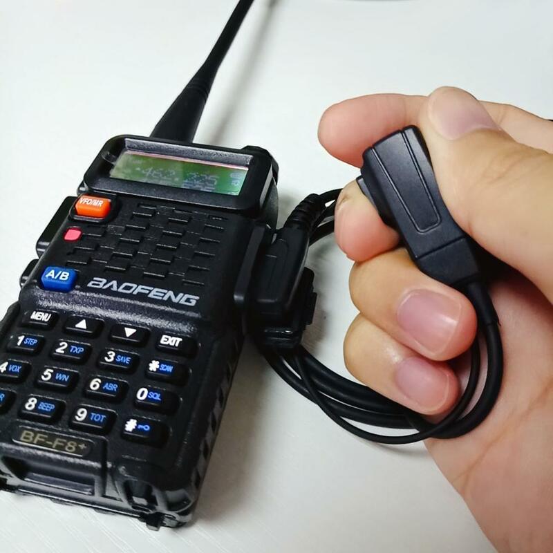 Baofeng-auriculares de tubo acústico de aire para walkie-talkie, cascos con puerto K, PTT, con micrófono, para UV-5R, 888s, protector