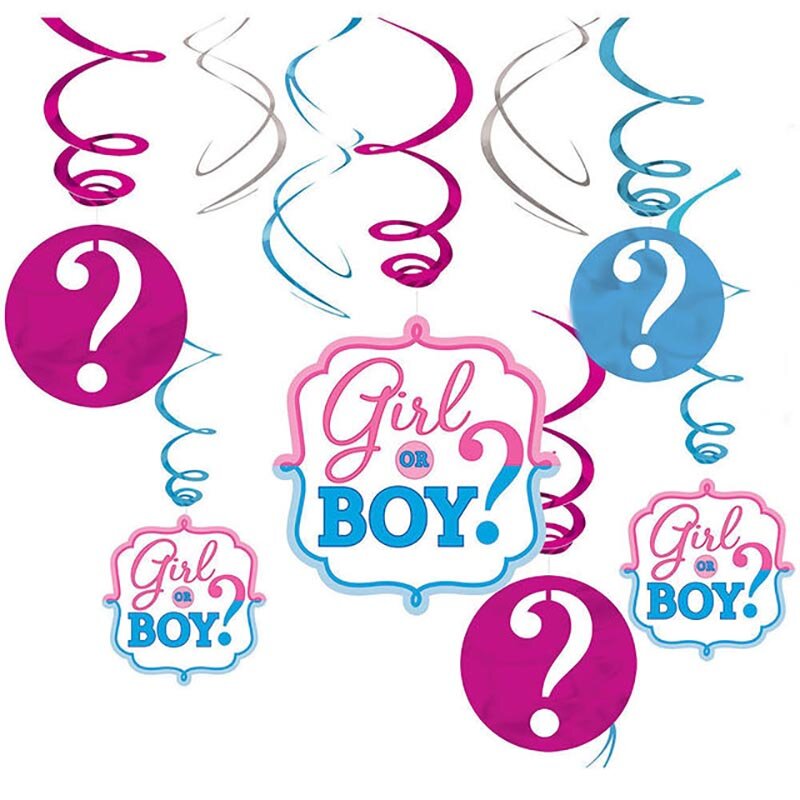 베이비 샤워 성별 공개 파티 장식 소년 또는 소녀 배너 일회용 식기 라텍스 풍선 사진 소품 용품, 아기 선물