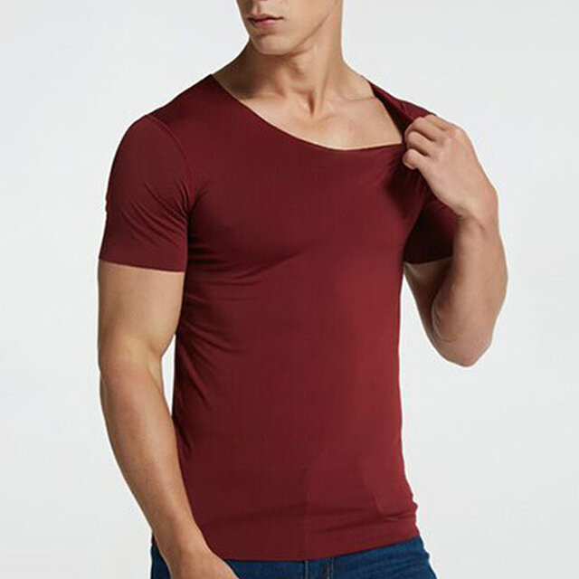 メンズ半袖Tシャツ,速乾性,通気性,シームレスシルク,カジュアル,無地,ストレッチ,2021