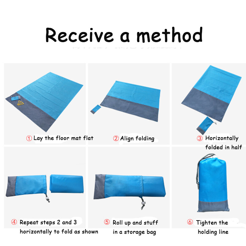 Deken Strand Mat Pocket Draagbare Outdoor Matras Picknick Picknick Camping Waterdichte Tent Mat Grond Mat Deken