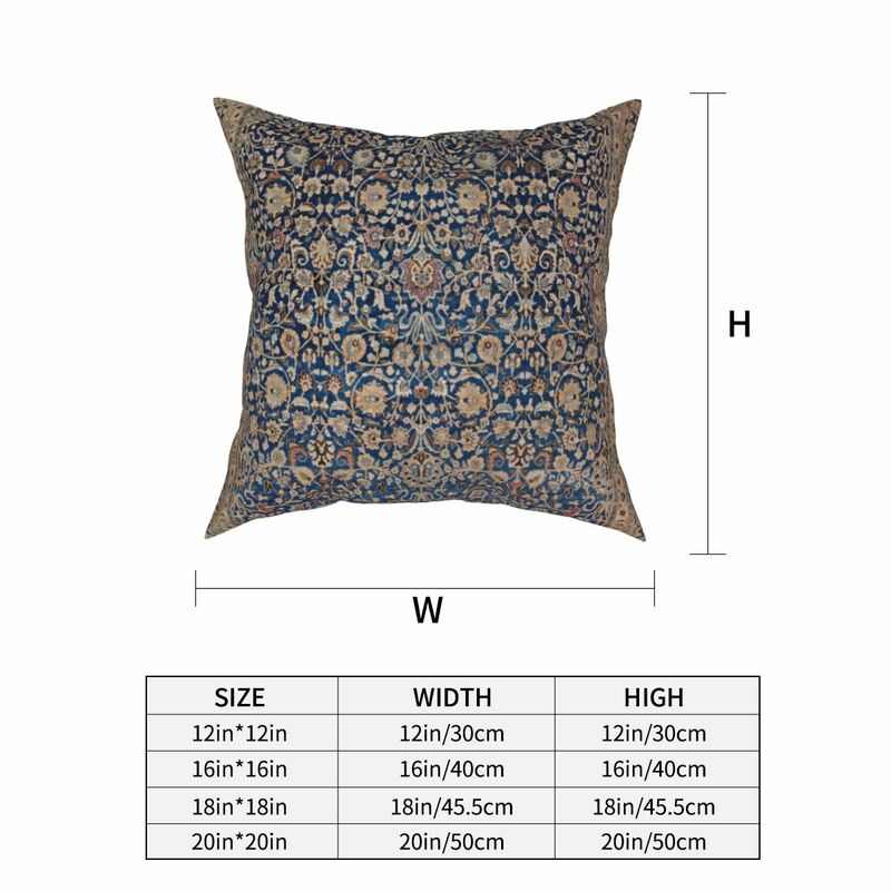 Alfombra persa antigua para almohada, cubierta de cojín de tela suave, decoraciones, funda de almohada, cuadrada para el hogar, 40x40cm