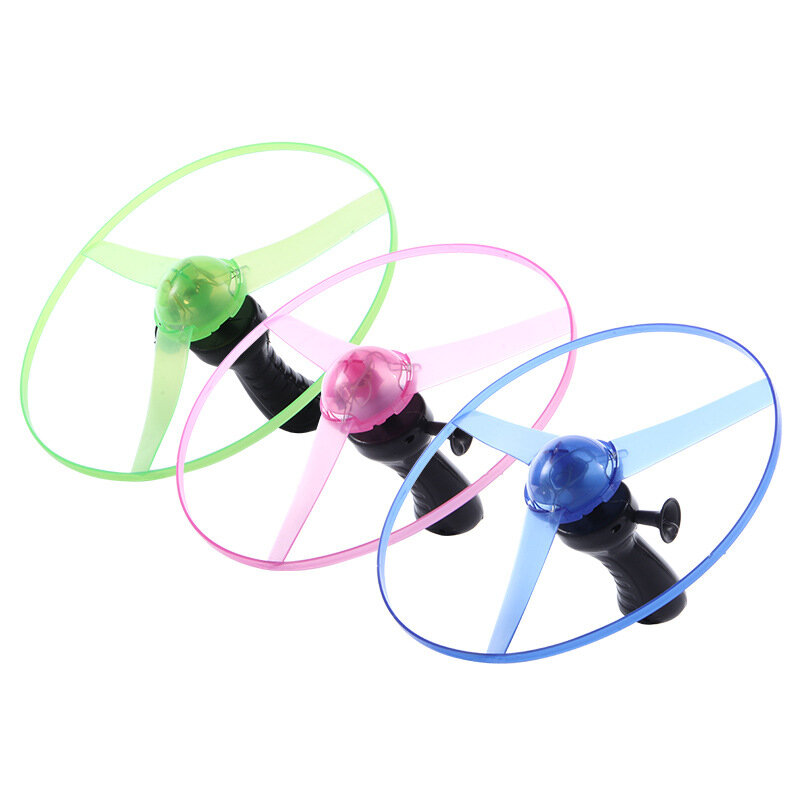 2021 vendita calda 1pc divertimento sport all'aria aperta pull line piattino giocattoli illuminazione a LED UFO interazione genitore-figlio creativo 7 colori spin-off