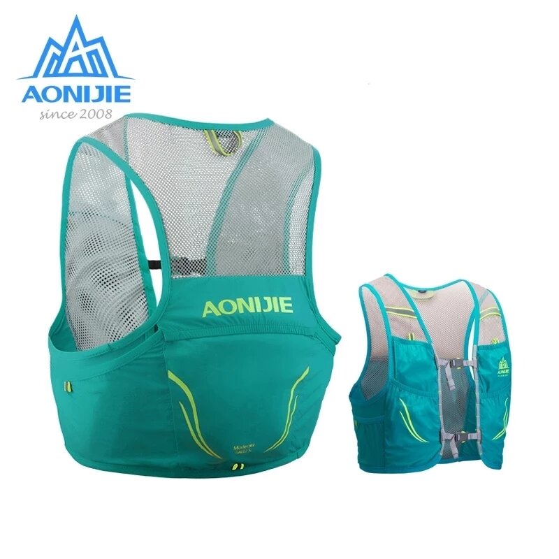 Aonijie mochila leve correndo colete saco de náilon ciclismo maratona portátil ultraleve caminhadas 2.5l com garrafa água